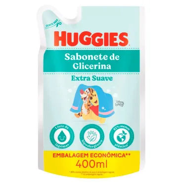 Sabonete L&iacute;quido Glicerina Huggies Extra Suave Refil 400ml