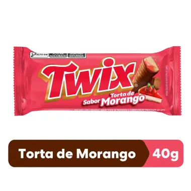 Chocolate Twix Sabor Torta de Morango 40g