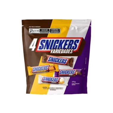 Chocolate Snickers Variedades Sortido Sachê 171g