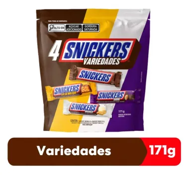 Chocolate Snickers Variedades Sortido Sachê 171g