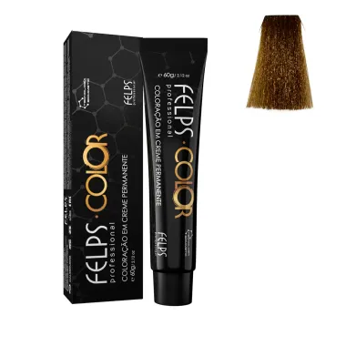 Coloração em Creme Permanente Felps Color 8.0 Louro Claro Base 60g