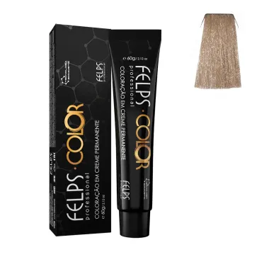 Coloração em Creme Permanente Felps Color 10.89 Louro Claríssimo Pérola 60g