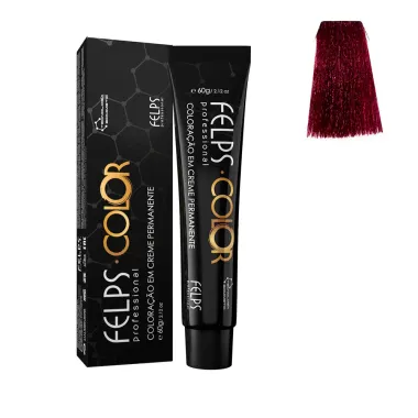 Coloração em Creme Permanente Felps Color 52.62 Marsala Vermelho Especial 60g
