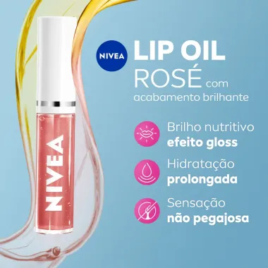 Lip Oil Labial Rosé Nivea 5,5ml