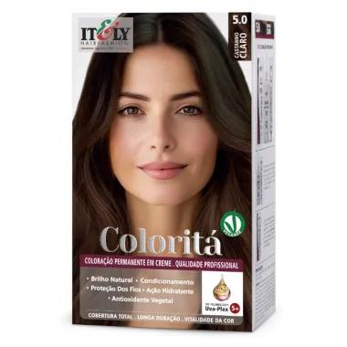 Coloração Itely Coloritá em Creme Cor Castanho Claro 5.0
