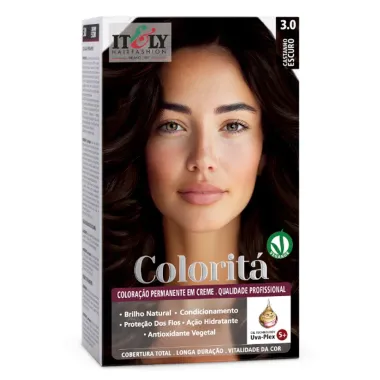 Coloração Itely Coloritá em Creme Cor Castanho Escuro 3.0