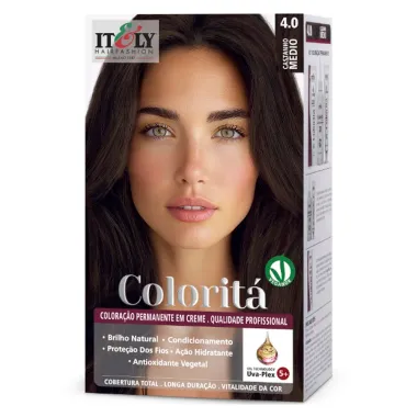 Coloração Itely Coloritá em Creme Cor Castanho Médio 4.0
