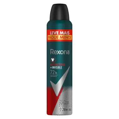 Desodorante Rexona Antibacterial Protection Men Aerosol Antitranspirante 72h 250ml Leve Mais Pague Menos