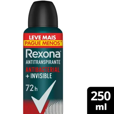 Desodorante Rexona Antibacterial Protection Men Aerosol Antitranspirante 72h 250ml Leve Mais Pague Menos