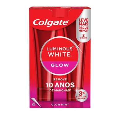 Creme Dental Colgate Luminous White Glow com 2 Unidades de 70g cada
