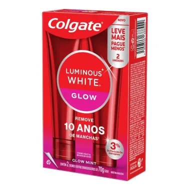Creme Dental Colgate Luminous White Glow com 2 Unidades de 70g cada