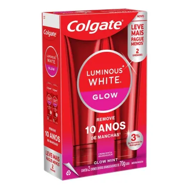 Creme Dental Colgate Luminous White Glow com 2 Unidades de 70g cada