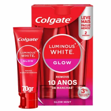 Creme Dental Colgate Luminous White Glow com 2 Unidades de 70g cada