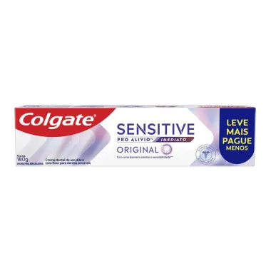 Creme Dental Colgate Sensitive PRO Alívio Imediato Original 180g