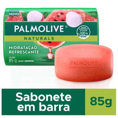 Sabonete em Barra Palmolive Naturals Hidratação Refrescante Melancia & Lichia com 6 Unidade de 85g cada