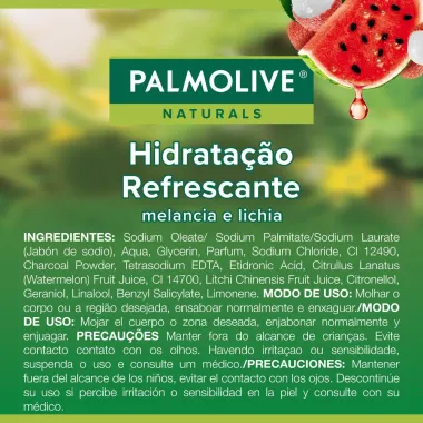 Sabonete em Barra Palmolive Naturals Hidratação Refrescante Melancia & Lichia com 6 Unidade de 85g cada