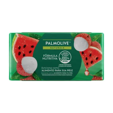 Sabonete em Barra Palmolive Naturals Hidrata&ccedil;&atilde;o Refrescante Melancia & Lichia com 6 Unidade de 85g cada