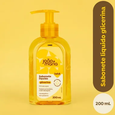 Sabonete L&iacute;quido Beb&ecirc; Jo&atilde;o e Maria Glicerina 200ml