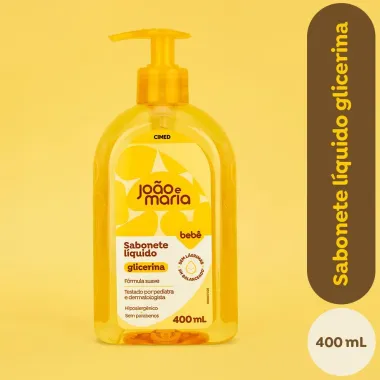 Sabonete L&iacute;quido Beb&ecirc; Jo&atilde;o e Maria Glicerina 400ml