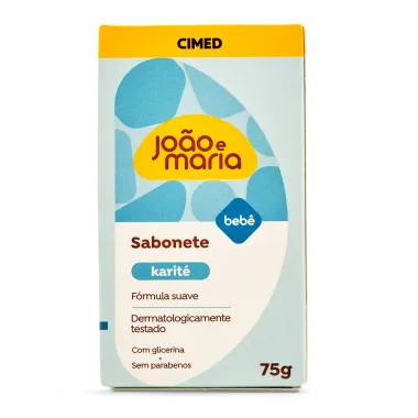 Sabonete em Barra Glicerina Cimed Bebê João e Maria Karité 75g