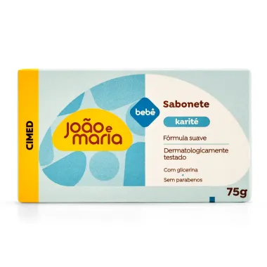 Sabonete em Barra Glicerina Cimed Bebê João e Maria Karité 75g