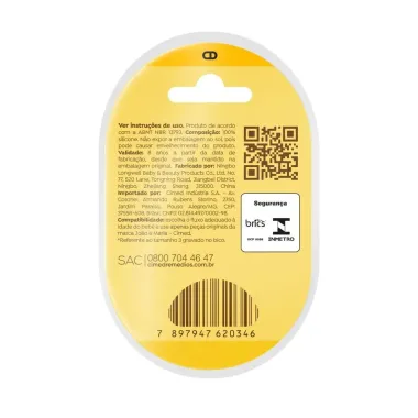 Bico de Mamadeira Cimed João e Maria Fluxo Rápido 6+ Meses 1 Unidade