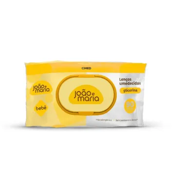 Len&ccedil;o Umedecido Jo&atilde;o e Maria Beb&ecirc; Glicerina 90 Unidades