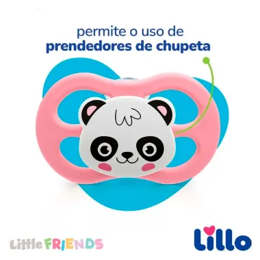 Chupeta Lillo Little Friends 6+ Meses Rosa Desenhos Sortidos com Estojo