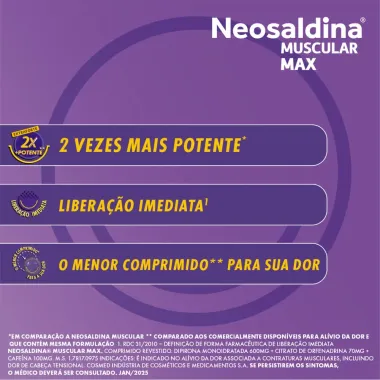 Neosaldina Muscular Max com 4 Comprimidos Revestidos