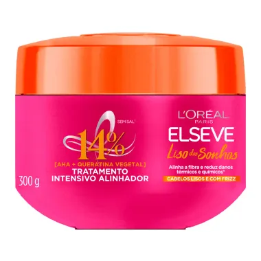 Máscara Elseve Liso dos Sonhos L'Oréal Paris Tratamento Intensivo Alinhador 300g