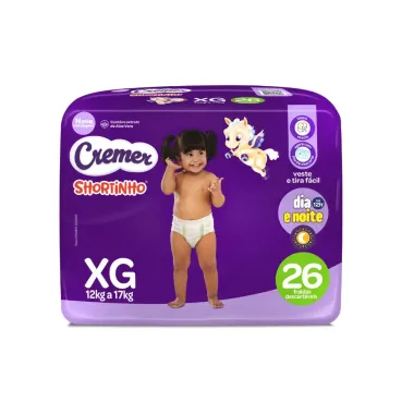 Fralda Shortinho Cremer Dia e Noite Tamanho XG 26 Fraldas