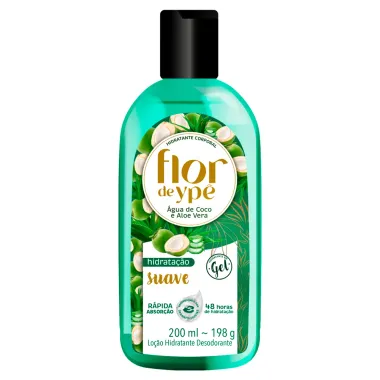 Loção Hidratante Flor de Ypê Água de Coco e Aloe Vera 200ml