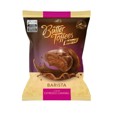 Bala Arcor Butt Toffees Intense Sabor Barista Expresso Caramel 90g