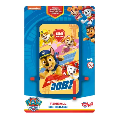Pinball de Bolso Patrulha Canina Toyng  4+ Anos 1 Unidade