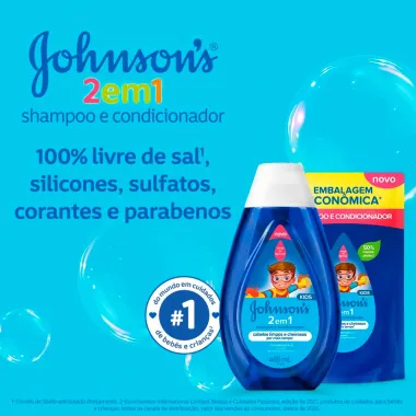 Shampoo e Condicionador Johnson's Kids 2 em 1 400ml