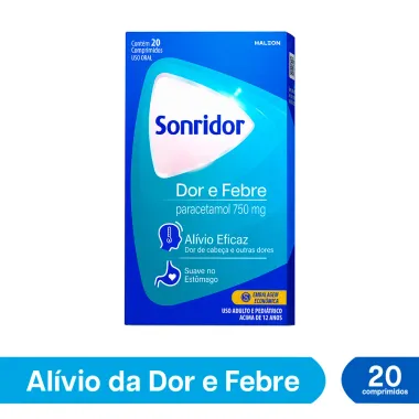 Sonridor 750mg Dor e Febre com 20 Comprimidos