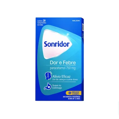 Sonridor 750mg Dor e Febre com 20 Comprimidos