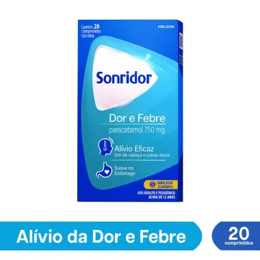 Sonridor 750mg Dor e Febre com 20 Comprimidos