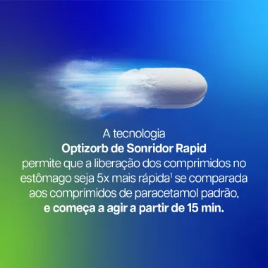 Sonridor Rapid 500mg Dor de Cabe&ccedil;a com 10 Comprimidos Revestidos