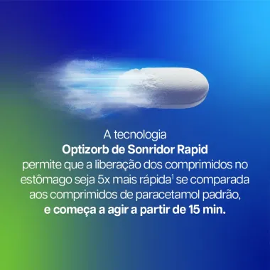 Sonridor Rapid 500mg Dor de Cabe&ccedil;a com 4 Comprimidos Revestidos