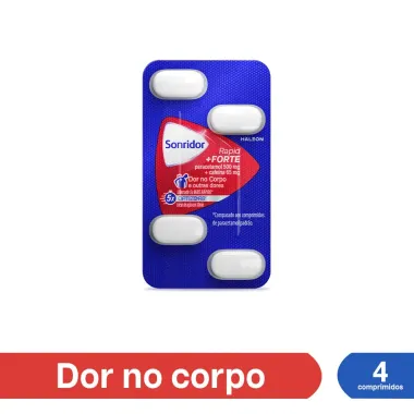 Sonridor Rapid + Forte Dor no Corpo com 4 Comprimidos Revestidos