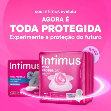 Absorvente Intimus Tripla Prote&ccedil;&atilde;o Extra Suave com Abas 42 Unidades Leve Mais Por Menos