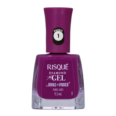 Esmalte Risqué Diamond Gel Divas No Poder Cor Puro Luxo 9,5ml