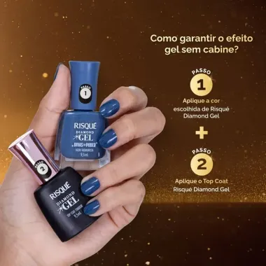 Esmalte Risqué Diamond Gel Divas No Poder Cor Look Fashionista 9,5ml