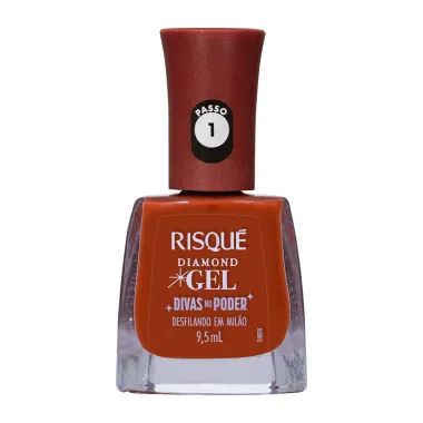 Esmalte Risqué Diamond Gel Divas No Poder Cor Desfilando em Milão 9,5ml
