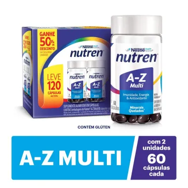 Suplemento Alimentar Nutren A-Z Multivitam&iacute;nico 120 C&aacute;psulas