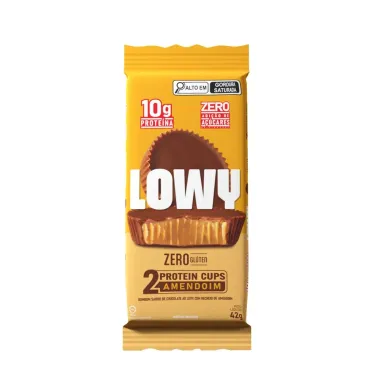Bombom Lowy 2 Protein Cups 10g de Proteína Amendoim 42g