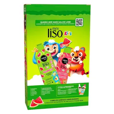 Kit Meu Liso Kids Salon Line Melancia Shampoo Suave 300ml e Condicionador 200ml