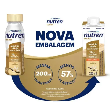 Nutren Senior Zero Lactose Sabor Baunilha com16g de Prote&iacute;nas 200ml
