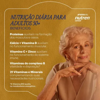Nutren Senior Zero Lactose Sabor Baunilha com16g de Prote&iacute;nas 200ml